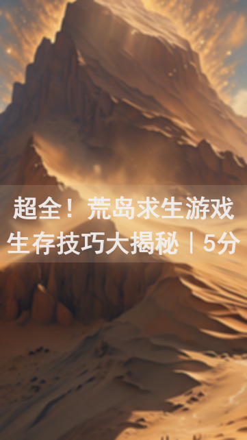 超全！荒岛求生游戏生存技巧大揭秘｜5分钟掌握通关窍门