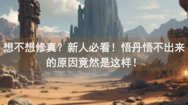 想不想修真？新人必看！悟丹悟不出来的原因竟然是这样！